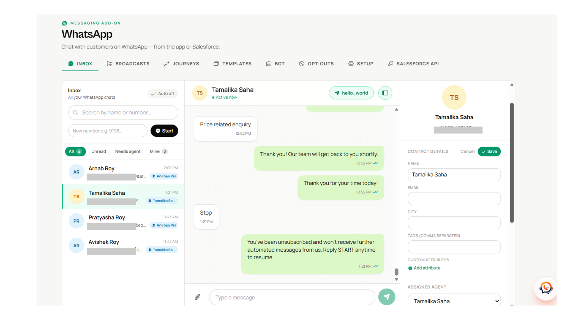 Unified Customer Conversations